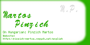 martos pinzich business card